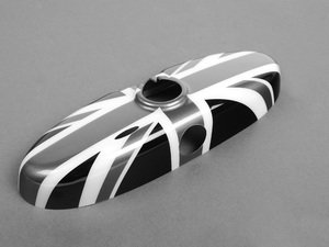 ES#253386 - 51162148221 - Black Jack Cover Rearview Mirror - (NO LONGER AVAILABLE) - Attaches to the back of the center mirror: manual dip - Genuine MINI - 