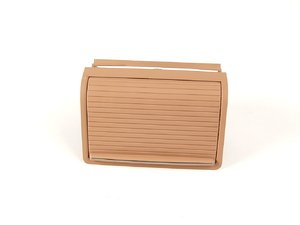 ES#87410 - 51168258278 - E46 Storage Compartment - Beige/Chrome - (NO LONGER AVAILABLE) - Located in the rear section of the center console - Genuine BMW - 