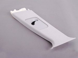 ES#111452 - 51437006845 - "B" Pillar Trim - Upper Left - Hellgrau/Light Gray, located center of vehicle, where upper seat belt mount attaches - Genuine BMW - BMW