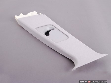 ES#111452 - 51437006845 - "B" Pillar Trim - Upper Left - Hellgrau/Light Gray, located center of vehicle, where upper seat belt mount attaches - Genuine BMW - BMW