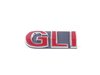 ES#5203 - 1J5853679EJGS - "GLI" Front Grille Emblem - (NO LONGER AVAILABLE) - Chrome / Red - Genuine Volkswagen Audi - 