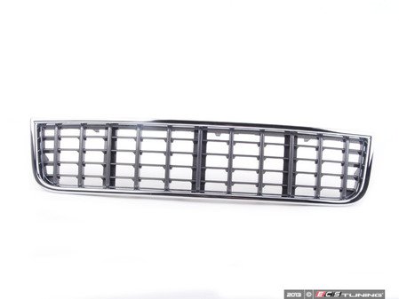 ES#7048 - 8E0807647B3SR - Center Lower Cooling Air Grille - (NO LONGER AVAILABLE) - Chrome trim ring with granite metallic bars - Genuine Volkswagen Audi - 