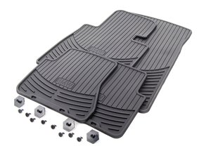 ES#2608682 - 82550151194KT - All Weather Rubber Floor Mat Set - Black - (NO LONGER AVAILABLE) - Complete set of four with hardware - Genuine BMW - 