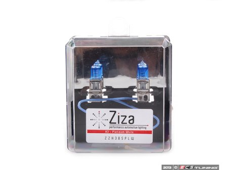 ES#11135 - ZZH3BSPLWA -  Platinum White H3 Halogen Bulb - Pair - Comparable to 7500k HID color for increased intensity & visual appeal - ZiZa - Audi BMW Volkswagen Mercedes Benz MINI Porsche