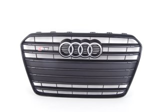 ES#2541927 - 8T0853651PVMZ - S5 Front Grille - Satin Black - Complete Satin Black S5 grille assembly with emblems - Genuine Volkswagen Audi - Audi