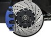 ES#2713047 - 001423ECS01AKT - Front Cross-Drilled & Slotted 2-Piece Brake Rotors - Pair (334x32) - Save weight by bolting on these 2-piece rotors at 15% less weight than factory! - ECS - Audi Volkswagen