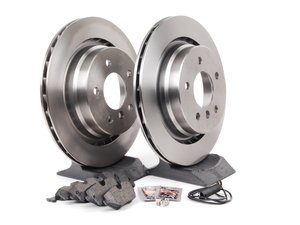 ES#2986783 - 34351181344KT2 - Rear Brake Service Kit - Featuring Brembo rotors and low-dust ECS DD23 ceramic pads. - Assembled By ECS - BMW