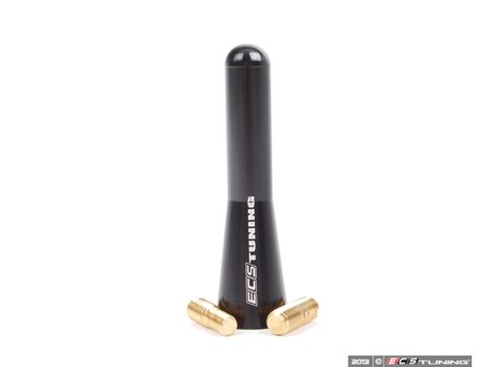 ES#4697 - 002687ECS01A-01 - 68mm Sharan Style Billet Aluminum Antenna - Black - (NO LONGER AVAILABLE) - Increase your visual appeal by decreasing your antenna length. - ECS - 