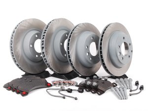 ES#2602452 - 95535140151OEKT1 - Front & Rear Brake Service Kit - Featuring Sebro rotors and ECS DD23 "Daily Driver" ceramic pads. - Assembled By ECS - Porsche