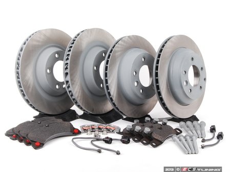 ES#2602452 - 95535140151OEKT1 - Front & Rear Brake Service Kit - Featuring Sebro rotors and ECS DD23 "Daily Driver" ceramic pads. - Assembled By ECS - Porsche