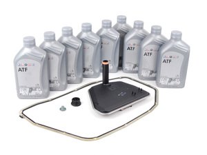 ES#2162700 - 0B6398001 - 6-Speed Automatic Transmission Service Kit - Includes filter, gasket, drain plug, fill plug, and fluid - Genuine Volkswagen Audi - Audi