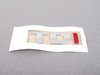 ES#3422 - 3B0853675ABGQF - "TDI" Emblem - (NO LONGER AVAILABLE) - Chrome / Chrome / Red stick on emblem - Genuine Volkswagen Audi - 