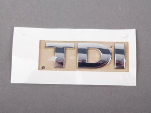 ES#3429 - 3B0853675AN739 - "TDI" Emblem - All Chrome stick on emblem - Genuine Volkswagen Audi - Volkswagen