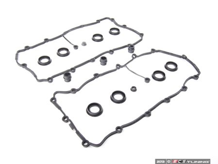 ES#2684755 - 077198025BKT2 - Valve Cover Gasket Set - Left and Right side set - Assembled By ECS - Audi