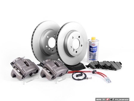 ES#2550474 - 341136463 - OE Front Big Brake Kit (325x25) - Featuring coated blank rotors and Hawk HPS pads! - Assembled By ECS - BMW