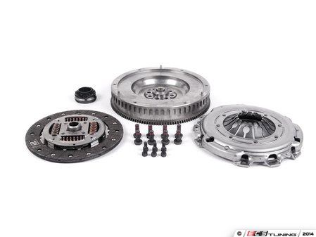 ES#2649767 - 52405618 - Clutch Kit - Single Mass Flywheel - Includes clutch disc, pressure plate, solid flywheel, throw-out bearing, & flywheel mounting hardware. - Valeo - Audi