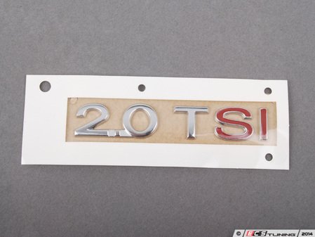 ES#2506832 - 3C0853675AGGQF - 2.0 TSI Emblem - Show off what you have under the hood with this new emblem - Genuine Volkswagen Audi - Volkswagen