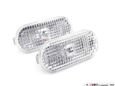ES#10060 - 1j5998117a - Rough Style Side Marker Set - Clear - (NO LONGER AVAILABLE) - Fender-mounted side markers - Volkswagen Zubehor - 
