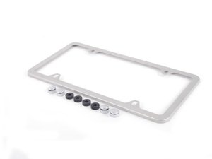 ES#194720 - 82110034722 - License Plate Frame - satin  - (NO LONGER AVAILABLE) - Satin stainless steel plate frame from BMW - Genuine BMW - 
