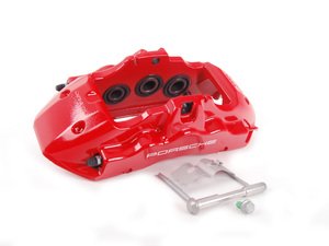 ES#1446175 - 95535142261 - Front Brake Caliper - Red - Right side fitment - Genuine Porsche - Porsche