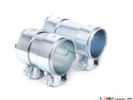 ES#2703193 - 893253139CKT - Center Muffler Installation Kit - Includes both clamps to install a new center muffler - Assembled By ECS - Audi