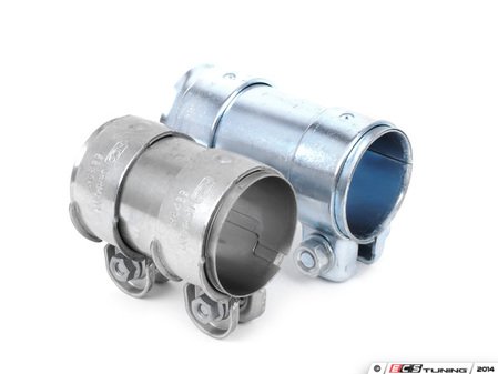 ES#2703194 - 1K0253141MKT - Center Muffler Installation Kit - Includes both clamps to install a new center muffler - Assembled By ECS - Audi