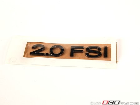 ES#1120111 - 3C0853675SL85 - "2.0FSI" Emblem - Dark Chrome stick on emblem - Genuine European Volkswagen Audi - Audi Volkswagen