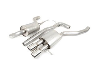 ES#2681784 - 140397 - Cat Back Exhaust - 2.5" stainless steel with dual 3.2" polished stainless tip - Borla - Volkswagen