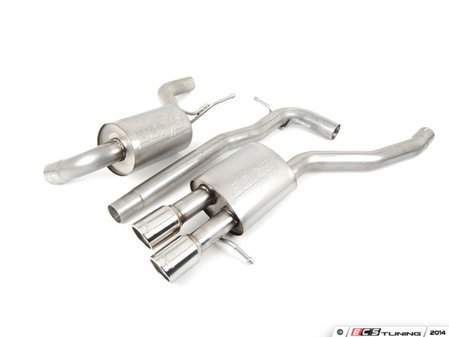 ES#2681784 - 140397 - Cat Back Exhaust - 2.5" stainless steel with dual 3.2" polished stainless tip - Borla - Volkswagen