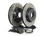 ES#2712822 - 001004ECS02AKT2 - Performance Rear Brake Service Kit - Featuring ECS 2-piece semi-floating cross drilled and slotted rotors and ECS EP24 Enthusiast Performance pads - Assembled By ECS - BMW