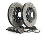 ES#2712821 - 001004ECS01AKT3 - Performance Front Brake Service Kit - Featuring ECS 2-piece semi-floating cross drilled and slotted rotors and ECS EP24 Enthusiast Performance pads - Assembled By ECS - BMW