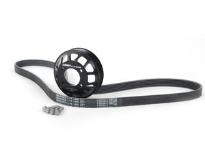 ES#2718229 - 002778ECS01AKT - Aluminum Water Pump Pulley Kit  - Includes belt and hardware - Assembled By ECS - BMW