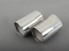ES#196120 - 82120410150 - Exhaust Pipe Tips Chrome Sport - Pair - (NO LONGER AVAILABLE) - Chrome pair of straight round exhaust pipe tip - Genuine MINI - 