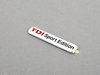 ES#3895 - 1JM853675BKTP - "TDI Sport Edition" Emblem - (NO LONGER AVAILABLE) - Chrome / Red stick on Emblem - Genuine Volkswagen Audi - 