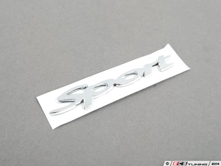 ES#3438 - 1C0853675GX2 - Sport Emblem - Chrome - Stick-on emblem that can be placed on most flat surfaces - Genuine Volkswagen Audi - Audi Volkswagen