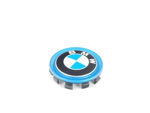 ES#2717997 - 36136852052 - Wheel Center Cap With Blue Ring - Priced Each - Blue center cap for BMW Electric vehicles. - Genuine BMW - BMW