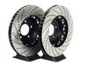ES#2717944 - 003294ECS01KT - 2-Piece Lightweight Front Brake Rotors - Pair (348x30) - Direct bolt-on cross-drilled and slotted replacement offering a 4.5lbs weight savings per rotor for improved braking, handling, and ride quality! - ECS - BMW