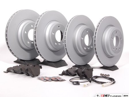 ES#2588538 - 34216775678KT - Front & Rear Brake Service Kit - Featuring Zimmermann rotors and ECS DD23 Daily Driver ceramic pads - for the discerning enthusiast. - Assembled By ECS - BMW
