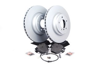 ES#2588532 - 34356789440KT1 - Front Brake Service Kit - Featuring Zimmermann rotors and ECS DD23 Daily Driver ceramic pads - for the discerning enthusiast. - Assembled By ECS - BMW