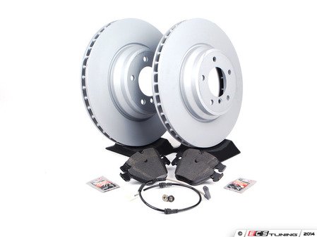 ES#2588532 - 34356789440KT1 - Front Brake Service Kit - Featuring Zimmermann rotors and ECS DD23 Daily Driver ceramic pads - for the discerning enthusiast. - Assembled By ECS - BMW