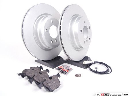 ES#2618447 - 34216855004KT3 - Rear Brake Service Kit - Featuring Zimmermann rotors and ECS DD23 Daily Driver ceramic pads - for the discerning enthusiast. - Assembled By ECS - BMW