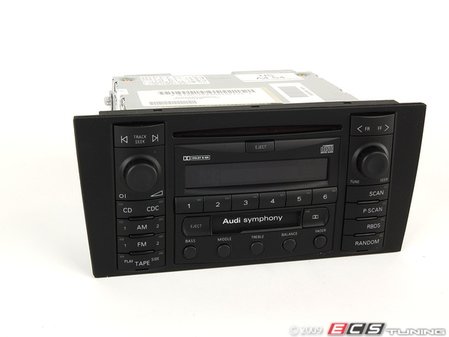 ES#429216 - 8D0035195AX - Remanufactured Head Unit - Symphony 1 - (NO LONGER AVAILABLE) - Featuring an in-dash CD & cassette player - Genuine Volkswagen Audi - 