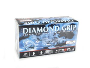 ES#2718809 - MF300L - Diamond Grip Latex Gloves - Large  - Pack of 100 textured, powder-free gloves - Microflex - Audi BMW Volkswagen Mercedes Benz MINI Porsche