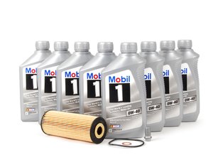 ES#2718498 - 1041800109KT - Genuine Oil Service Kit (0w-40) - Includes Genuine filter and Genuine Mobil 1 229.5 Spec oil - Genuine Mercedes Benz - Mercedes Benz