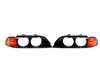 ES#2702679 - 63128362832kt - Headlight Lens Cover Set  - Eliminate the "sand-blasted" look of high mileage headlights. Features amber corner markers. - Bremmen Parts - BMW