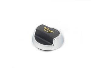 ES#2717932 - 99110747501 - Porsche 911 Oil Cap - (NO LONGER AVAILABLE) - Black and satin aluminum colored valve cover mounted oil cap from the Porsche 991 - Genuine Porsche - 