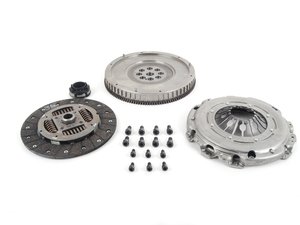 ES#2713288 - 835046 - Clutch Kit - Single Mass Flywheel - Includes clutch disc, pressure plate, solid flywheel, throw-out bearing, & flywheel mounting hardware. - Valeo - Audi Volkswagen