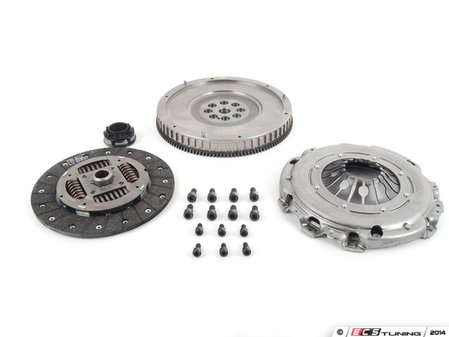 ES#2713288 - 835046 - Clutch Kit - Single Mass Flywheel - Includes clutch disc, pressure plate, solid flywheel, throw-out bearing, & flywheel mounting hardware. - Valeo - Audi Volkswagen