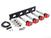 ES#2713421 - 002598ECS04AKT - 2.0T Coil Pack Conversion Kit - Stage 2 - Includes wrinkle black conversion plate -w- red 2.0T coils and silver hold down kit - Assembled By ECS - Audi Volkswagen