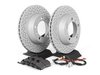 ES#2594725 - 98661236500RPKT - Rear Brake Service Kit - Featuring Zimmerman Z-Coated rotors and Hawk HPS brake pads - Assembled By ECS - Porsche